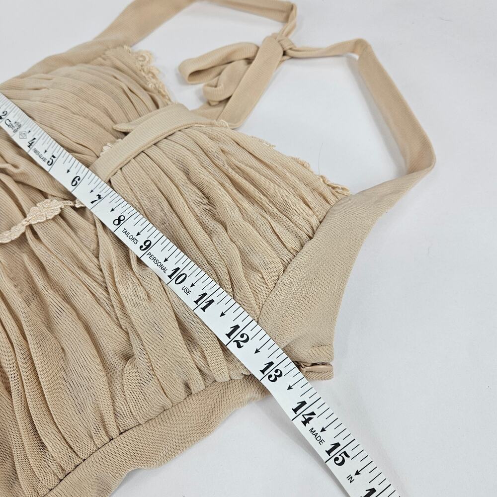 Vintage Fairycore Mesh Maxi Dress Asymmetrical Hem - Small - Picture 7 of 9